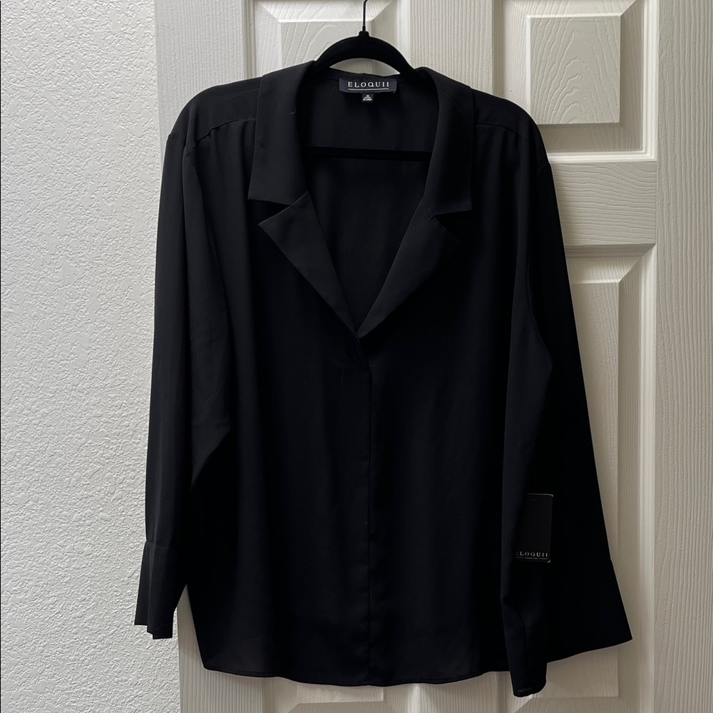 Black eloquii blouse